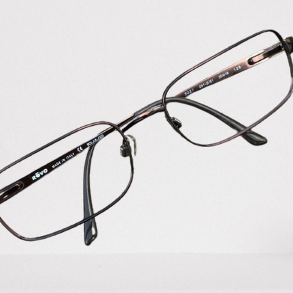 Revo Men Sunglasses/Eyeglasses Frame Bronze Tone Metal Frame Made in Italy - Picture 3 of 13